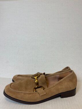 Bibi Lou Loafers 36 Suede Tan Metal Detail Low Heel